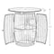 Vintiquewise Wine Barrel Round Table Wine Storage Cabinet QI003768 - alternate 7